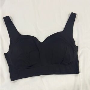 Rhonda Shear Black Seamless Longline Bra with Wide Straps